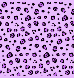 Purple Leopard Animal Motif Seamless Pattern