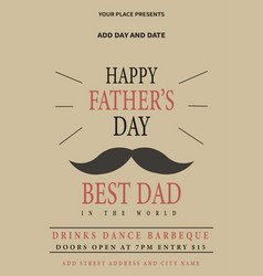 Happy Fathers Day Party Poster Flyer Design