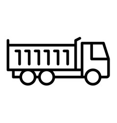 Dump Truck Line Icon Heavy Duty