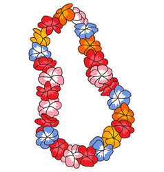 Hawaiian Flower Lei Cartoon Clip Art