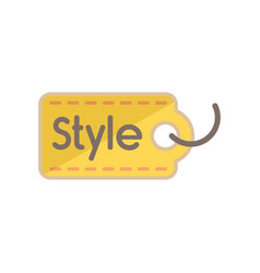 Tag Style Cloth Icon Flat Fabric Label