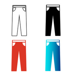 Abstract Jeans Pants Silhouette