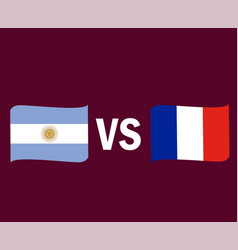 Argentina And France Flag Ribbon Symbol Design