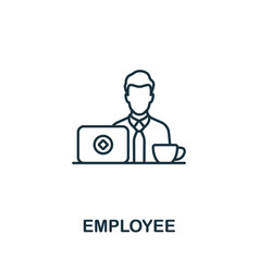 Employee Icon Monochrome Simple Company Structure