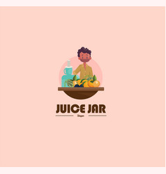 Juice Jar Mascot Logo