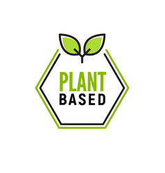 Plant Based Vegan Badge Eco Icon Suitable