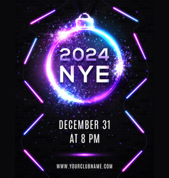 2024 New Year Eve Party Celebration Poster