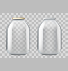 Empty Three-liter Glass Jar Isolated