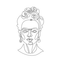 Latin Female Portrait Inspired Friday Kahlo