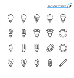 Light Bulb Line Icons