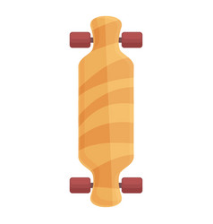 Orange Longboard Icon Cartoon Board Shape