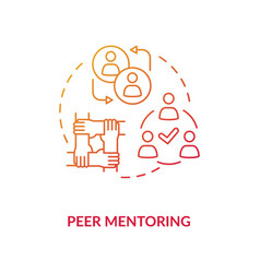 Peer Mentoring Concept Icon