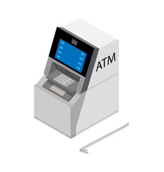 Theft Concept - Thief Stealing Money From Atm