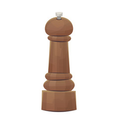 Wooden Pepper Grinder Mill On White Background