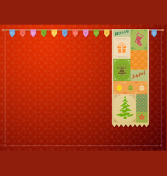 Christmas Background With Vintage Banner