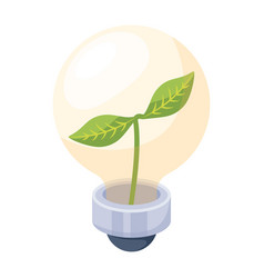 A 2d Icon Design Of Eco Light