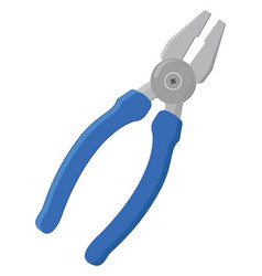 Blue Pliers On A White Background