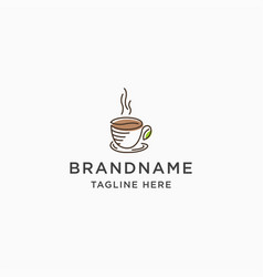 Natural Coffee Cup Logo Icon Design Template