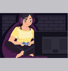 Woman Playing Video Game