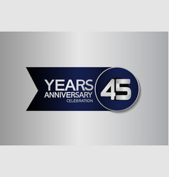 45 Years Anniversary Logo Style With Circle