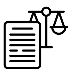 Book Disclaimer Icon Outline Legal Term