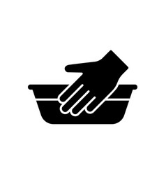 Delicate Laundry Emblem Silhouette Handwash Icon