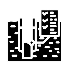 Water Well Testing Hydrogeologist Glyph Icon