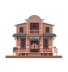 Western Wild West Saloon Cartoon Town Building