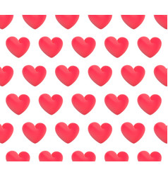 3d Heart Seamless Pattern On White Background