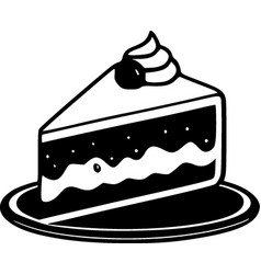 Cake - Black And White Isolated Icon