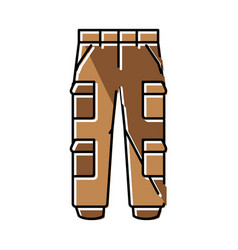 Cargo Pants Clothes Color Icon