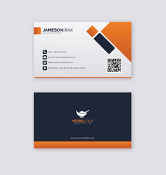 Clean Professional Business Card Template Orange