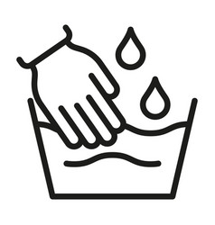 Hand Washing Line Icon Laundering And Wash