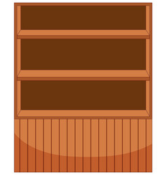 Isolated Wood Shelf Cartoon