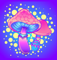 Magic mushrooms psychedelic hallucination Vector Image