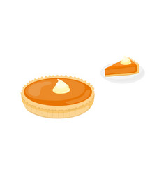 Pumpkin Pie Cake And Slice