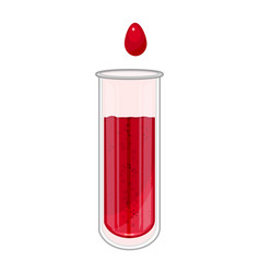 Test Tube With Blood Drop Medical Lab Analysis