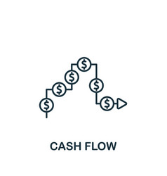 Cash Flow Icon Monochrome Simple Accounting