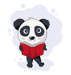 Cute Panda Reading A Book