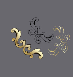 Damask Vintage Baroque Scroll Ornament