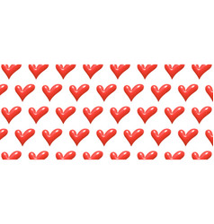 3d Heart Seamless Pattern On White Background