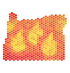 Fire Hexagon Oregon State Map