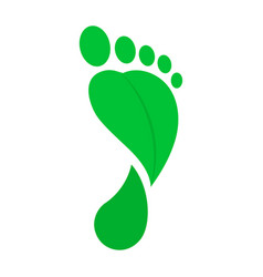 Green Footprint Icon Net Zero Carbon Neutral