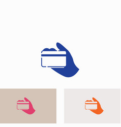 Hand Holding Credit Card Business Icon Image