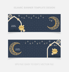 Islamic Background Banner With Crescent