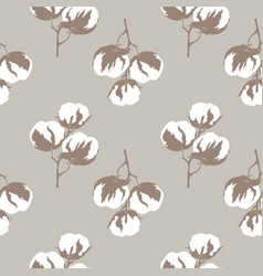 Pattern Cotton Flower Branch For Wallpaper Web