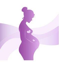 Pregnant Woman On White Background