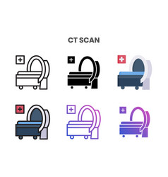 Ct Scan Icons Set With Different Styles