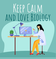 Keep Calm And Love Biology Social Media Post