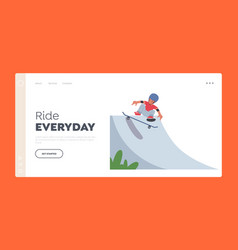 Kid Skateboarding Outdoor Activity Landing Page